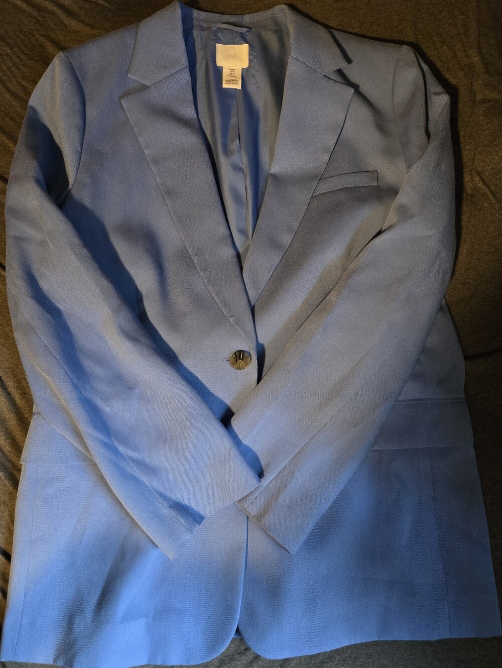 Light Blue Single-Button Blazer